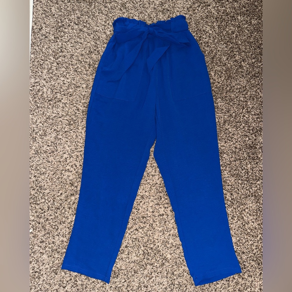 Women's Blue High-Waisted Pants